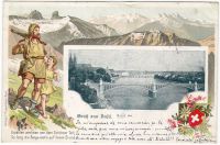 Postkarte mit Stadt Basel 1900 (2)